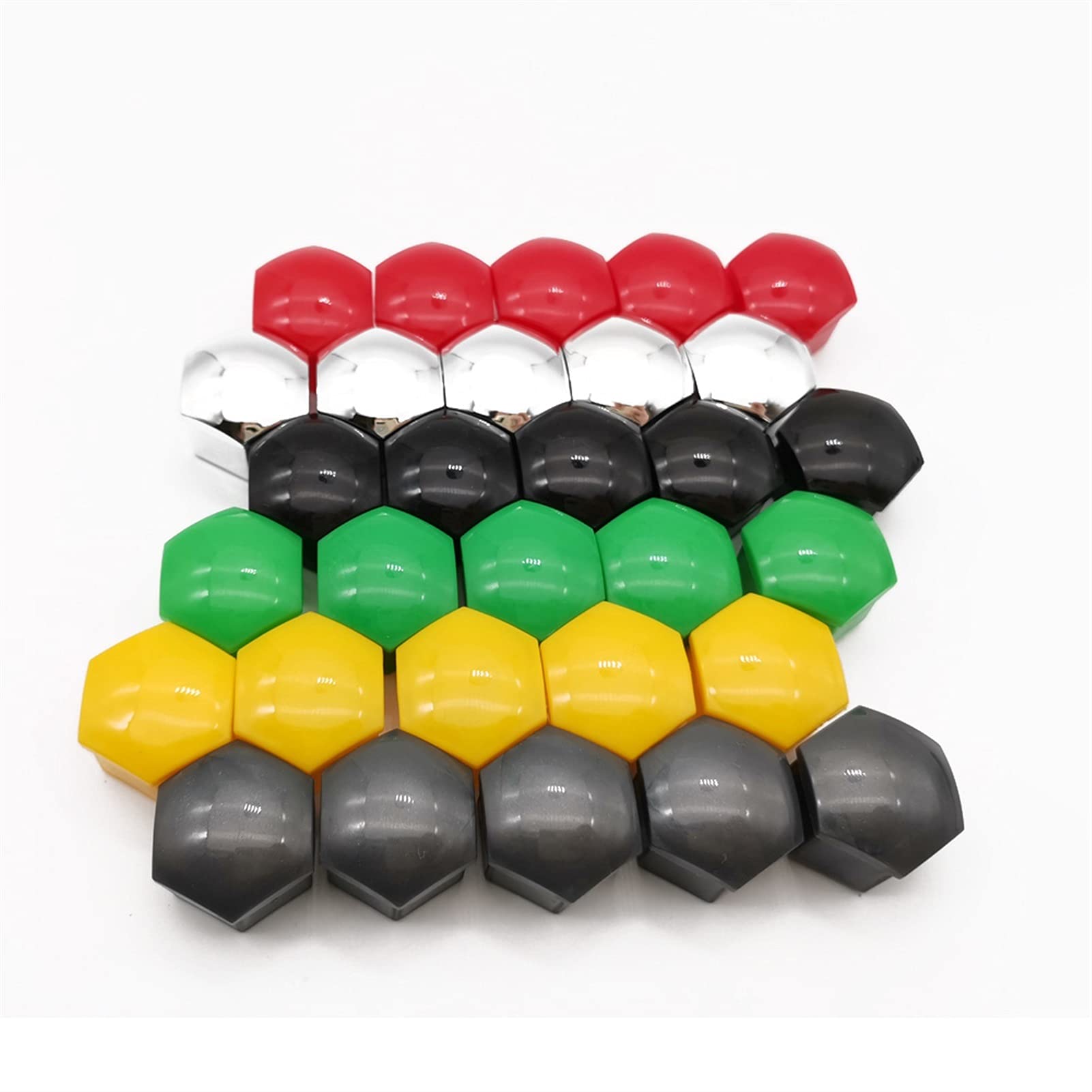 20 Pezzi Da 21 Mm Per Copridadi Per Ruote Auto, Copridadi Con Set Di Strumenti Di Rimozione Rosso 87967848