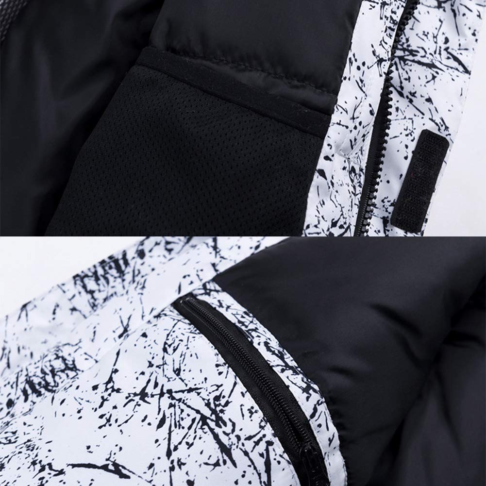 Jungen Schneeanzug mit Kapuze Wasserdicht Winddicht 2 Teilig Skijacke + Skihose Unisex Kinder Ski Overall Mädchen Skianzug