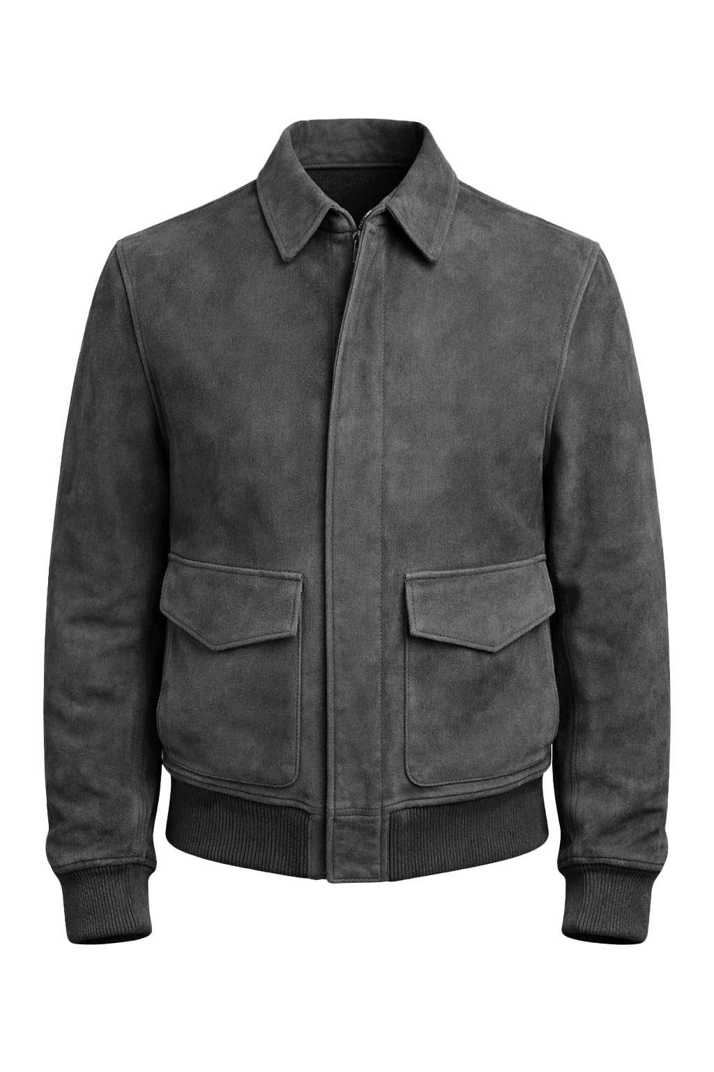 Men's Air Force A2 Leather Flight Suede Coat - Casual Suede Leather Bomber Jacket