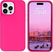 MIDOS Back Cover Compatible iPhone 15 Pro Liquid Silicone Case Full Protection Shock Proof Back Cover for iPhone 15 Pro (Hot Pink)