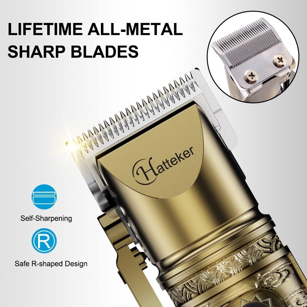 Hatteker Professional Hair Clipper for Men Hair Trimmer Rechargeable Cordless Electric Shaver Hair Trimmer Gromming Kit LED Display - Image 3