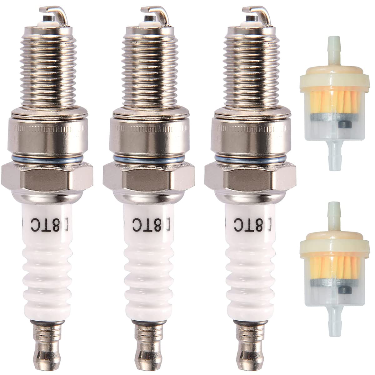 ZAMDOED8TC Spark Plug for DR8EA CG125 CF250 CH250 125cc 150cc 200cc 250cc Motorcycle ATV Dirt Bike Go Kart Moped Scooters, for Lifan for Zongshen for TAOTAO Ignitions Parts