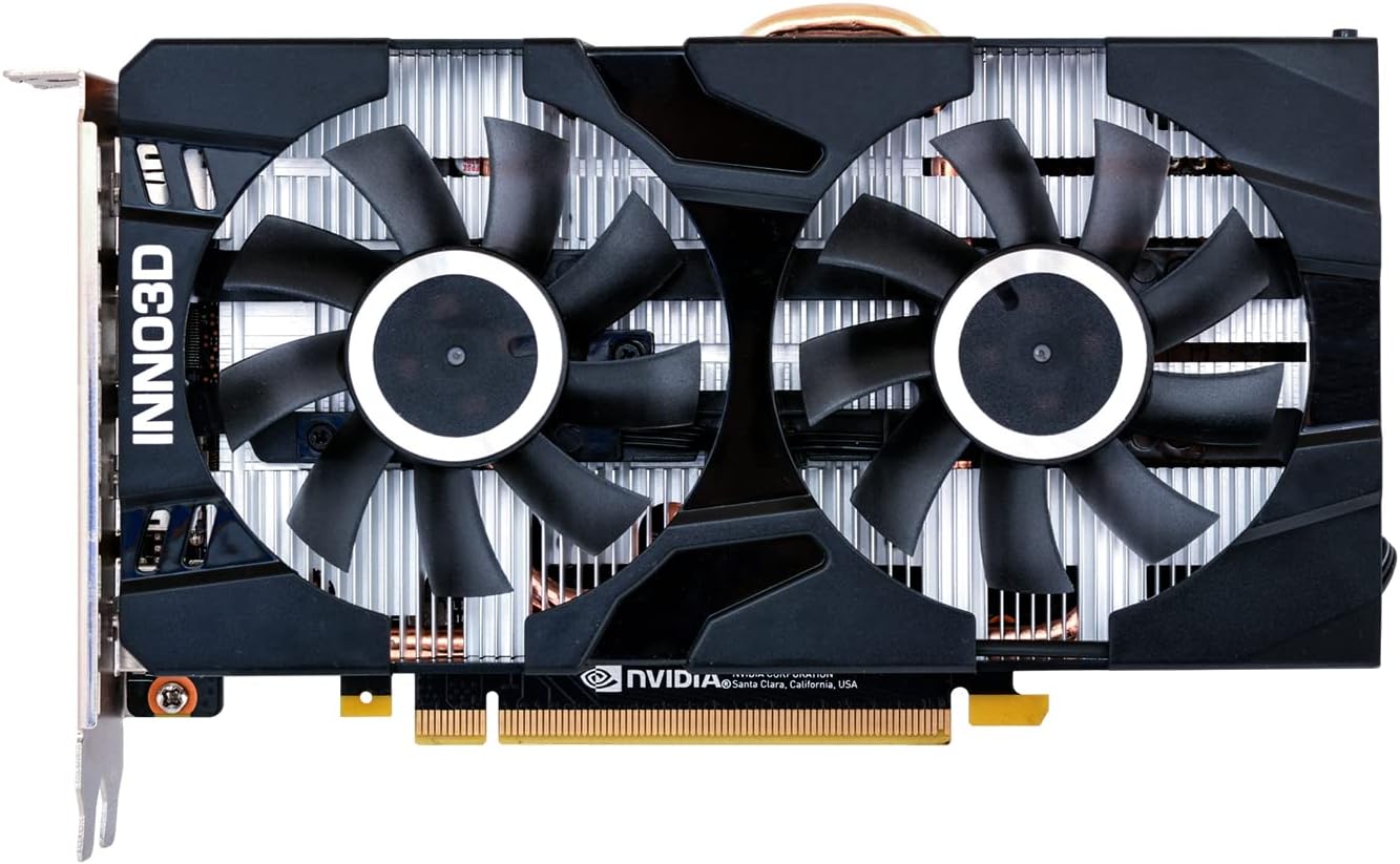 INNO3D Scheda Grafica GeForce GTX 1660 Super Twin X2 - Videokaart - 6 GB GDDR6 - PCIe 3.0 x16 - HDMI, DisplayPort, DVI (N166SK-06D6) INNO3D Scheda Grafica GeForce GTX 1660 Super Twin X2 - Videokaart - 6 GB GDDR6 - PCIe 3.0 x16 - HDMI, DisplayPort, DVI (N166SK-06D6)
