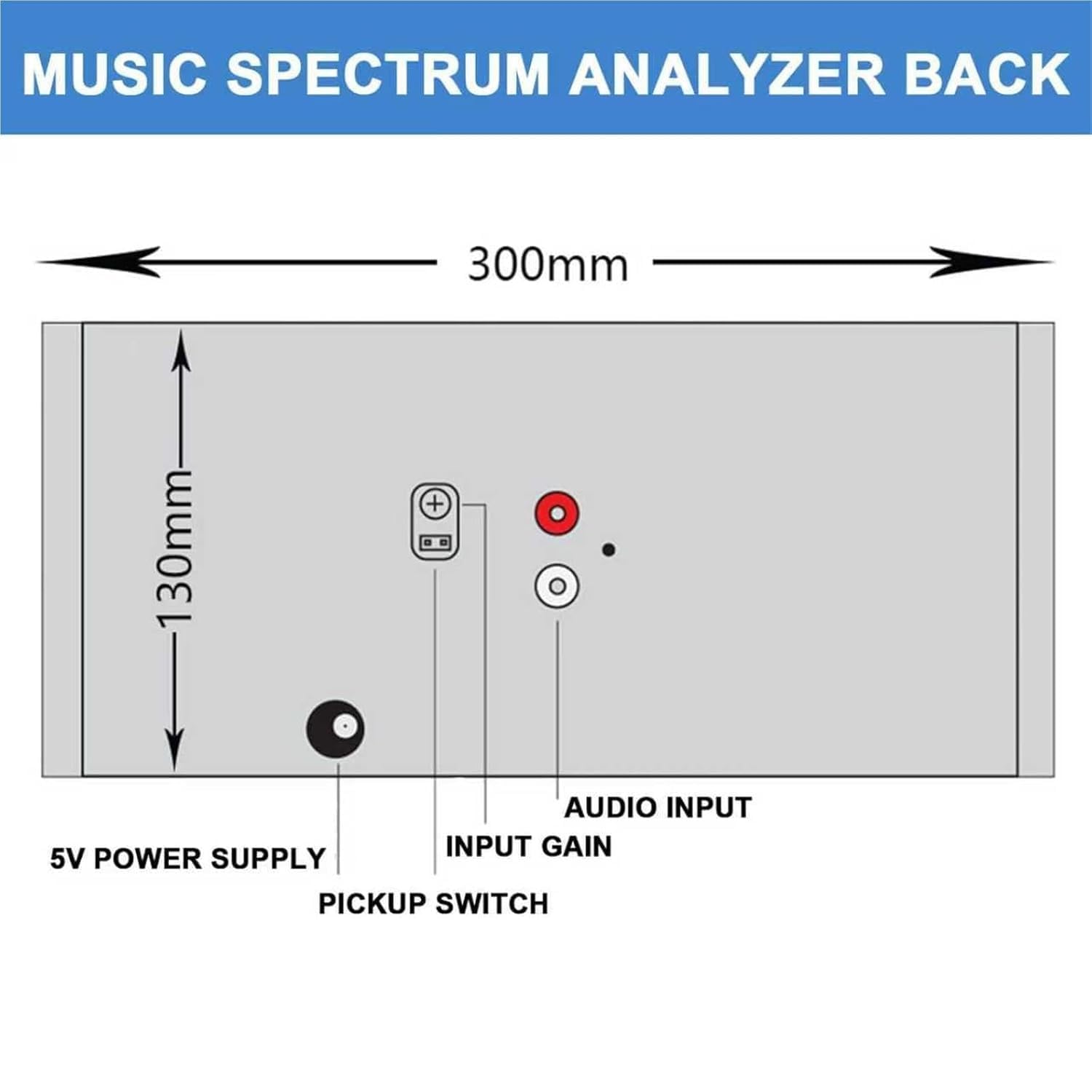 LED Audio Spectrum Analyzer with Remote Control - 64-Band Full-Color Display for Parties, Studios, and Family Reunions | 10 Lighting Modes