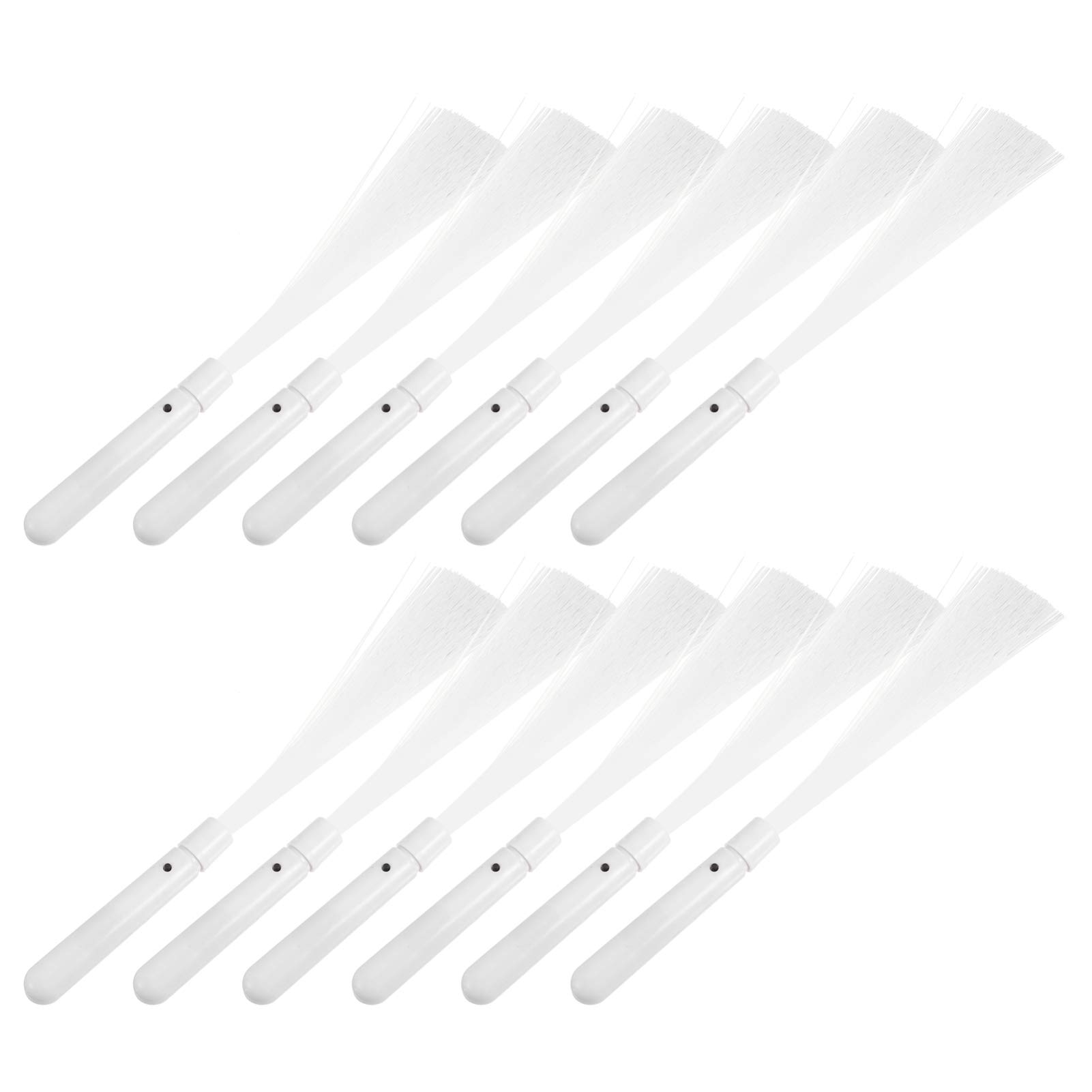 POPETPOP 12 Pcs LED Glow Sticks for Party Fiber Optic Wands for Wedding Glow Party Light up Wand Fairy Wand Glow Fiber Optic Fiber Optic Lights Fiber Optic LED Wand Bulk Plastic White