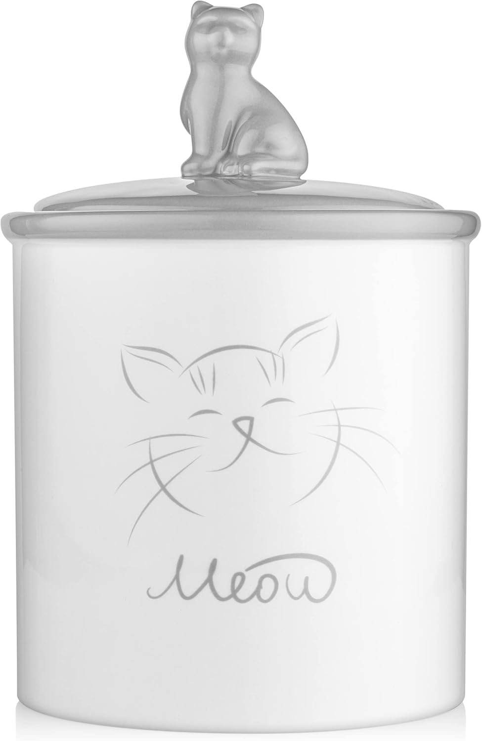 House of Daisy Ceramic Cat Food Jar Airtight Cat Food