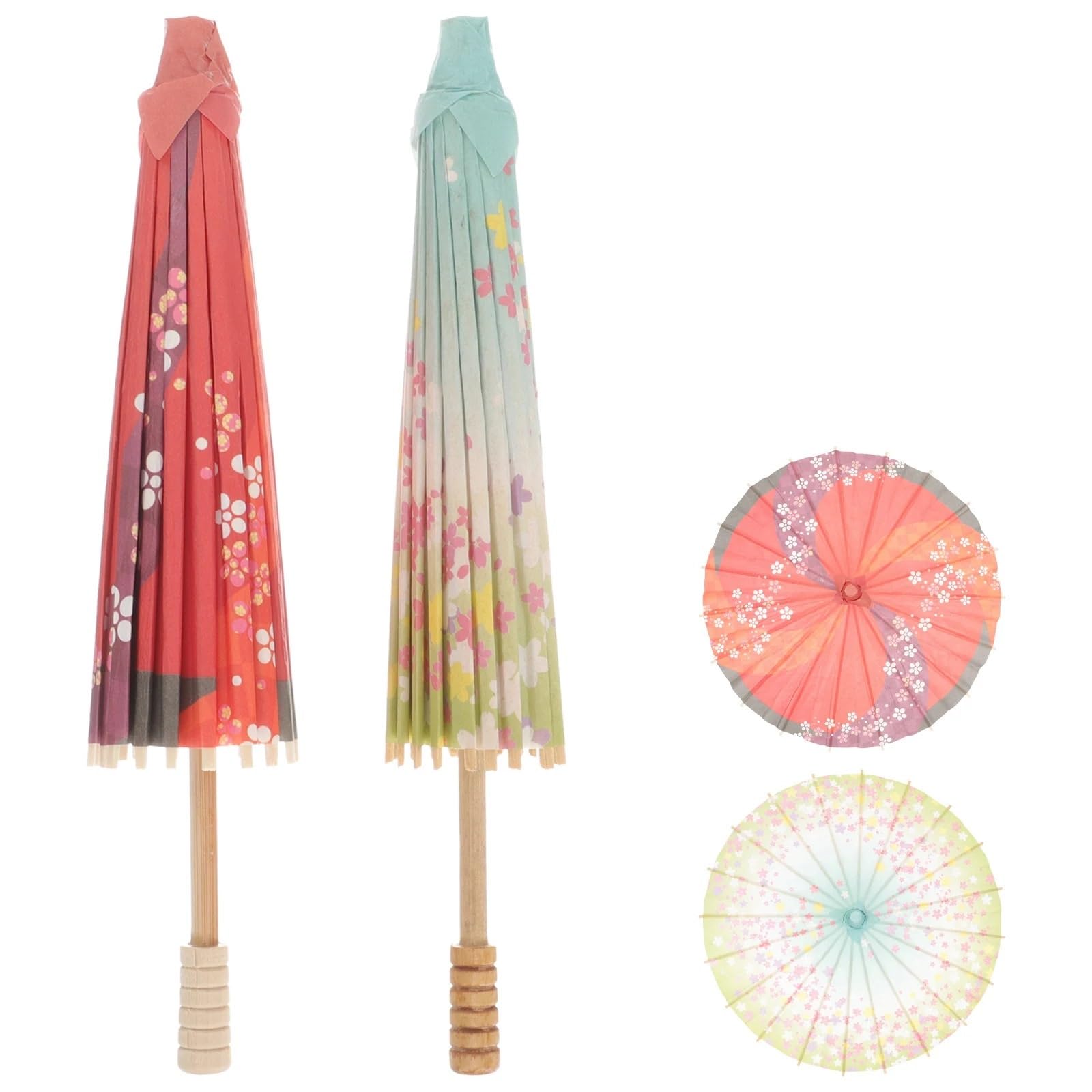 Parapluie Mariage Lot de 2 parapluies décoratifs en papier 30 cm, motif vert, for décoration fête, maison, scène MariéE