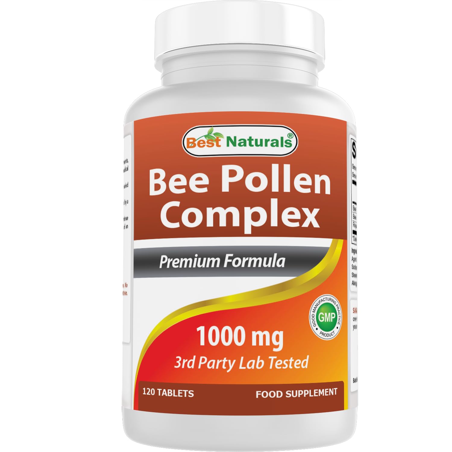 Best Naturals Bee Pollen Complex 1000 mg 120 Tablets