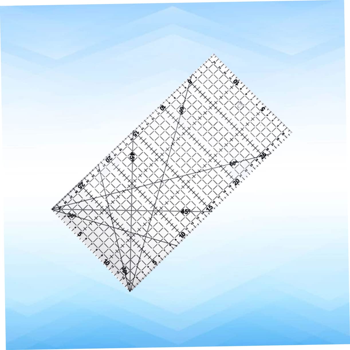 Righello Per Cucito In Acrilico 15x30 Cm | Doppia Griglia Per Precisione