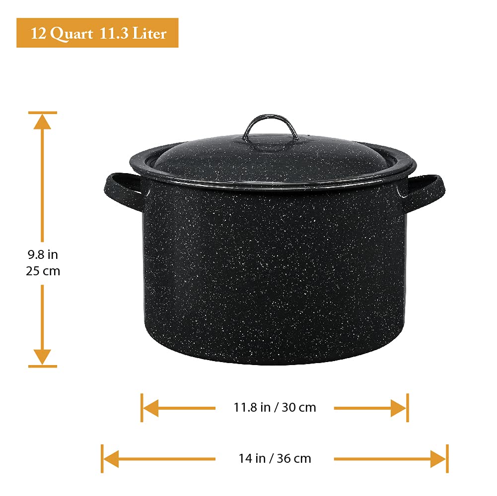 Canning Pot Hot Water Bath Canner With Jar Rack By Granite Ware