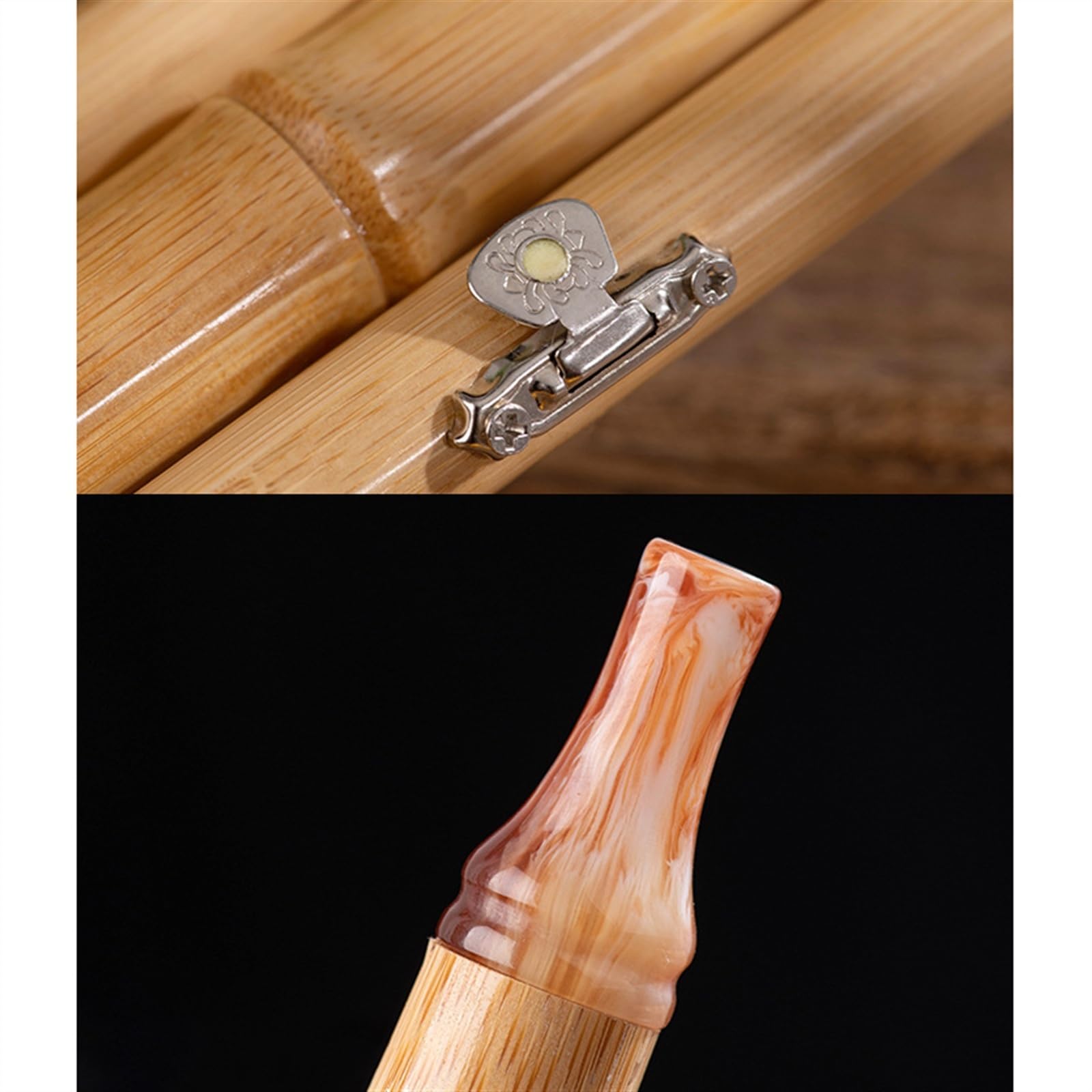 Flûte en calebasse à Ventre Unique, fabriquée à la Main, de qualité Professionnelle, résistante aux Fissures, Instrument de Musique Hulusi avec étui.,F Key