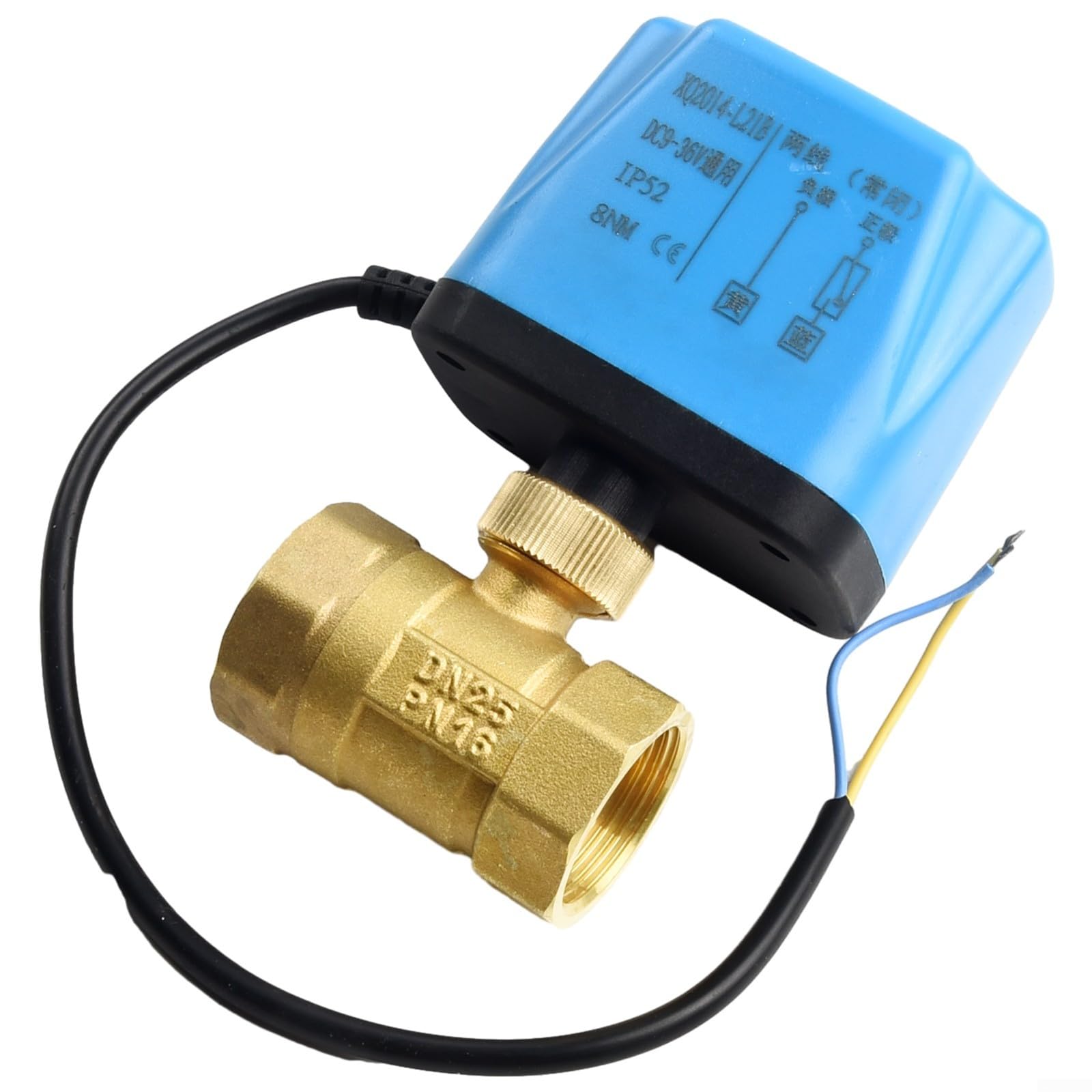 Válvula de zona de 2 vías, válvula de bola eléctrica, válvula de bola de motor, DC12V24V, 6W, 2.5MPa, IP54 impermeable, agua, vapor, aceite (1 pulgada (DN25))