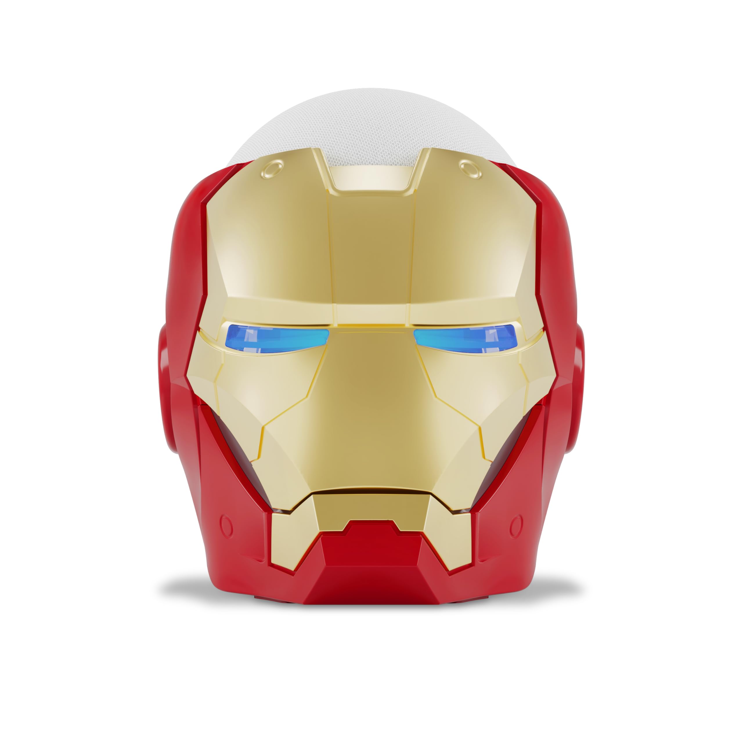 Echo Bundle: Echo Dot (5th Gen, 2022 release) | Glacier White and Limited Edition Marvel Iron Man Stand