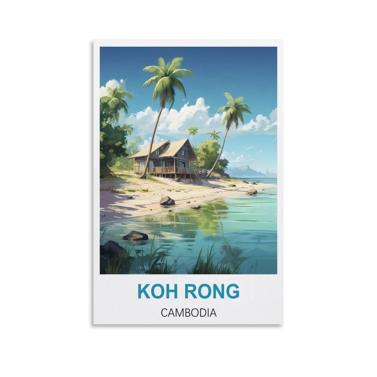 Metal Sign Tin Sign,Koh Rong Cambodias Garden & Kitchen Poster, Inspirational Sign Home Wall Art Decor for Home Kitchen Bar Club Decoration 20x30cm