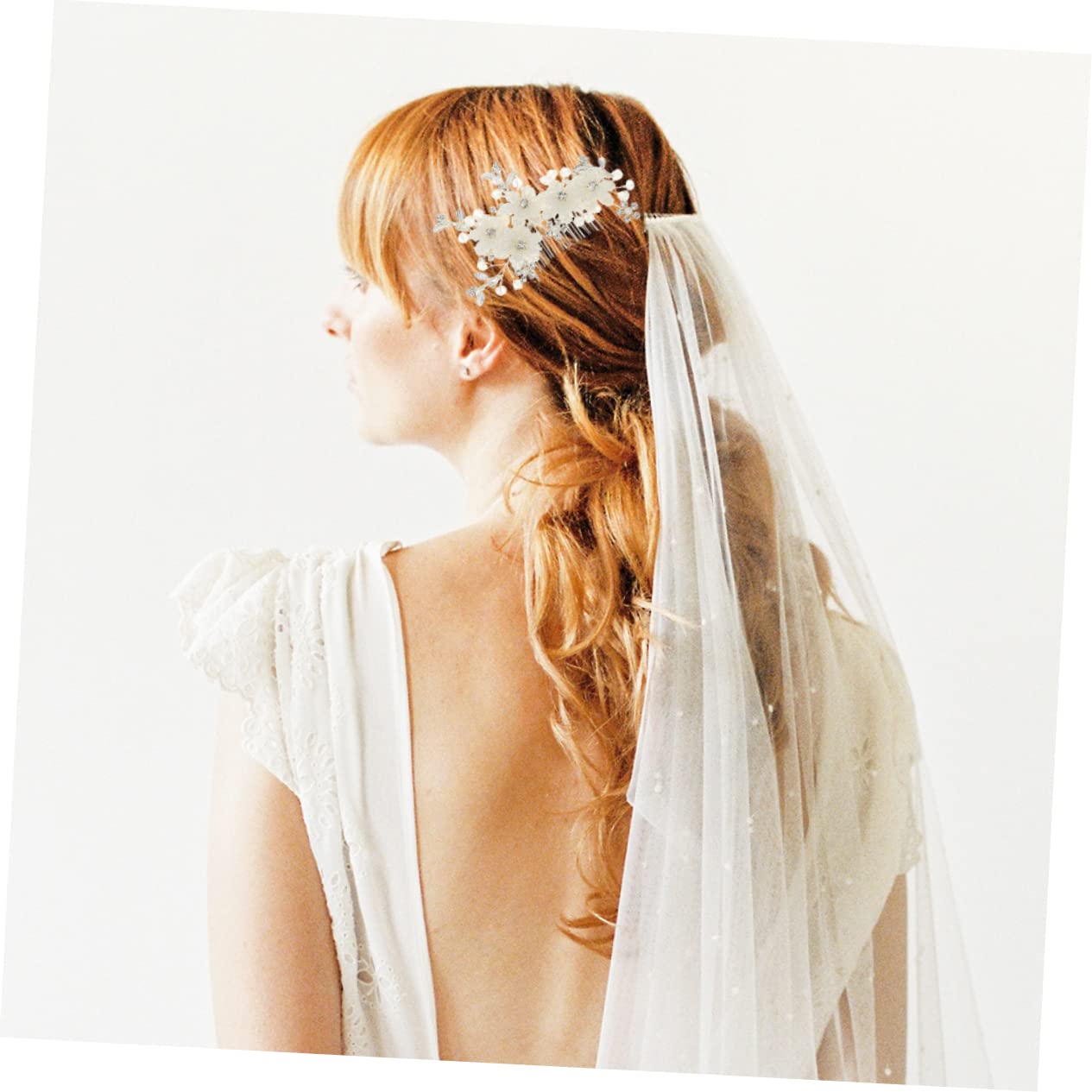 FRCOLOR Haarspangen Damen Mit Kamm 5 Stück Seitenkamm Tiara Brauteinsatz Perlen Haarnadel Braut Haarschmuck Haarspangen Für Frauen Brauthaar Hochzeit Braut Haarkamm Einsatzkamm Hochzeit Haarkamm