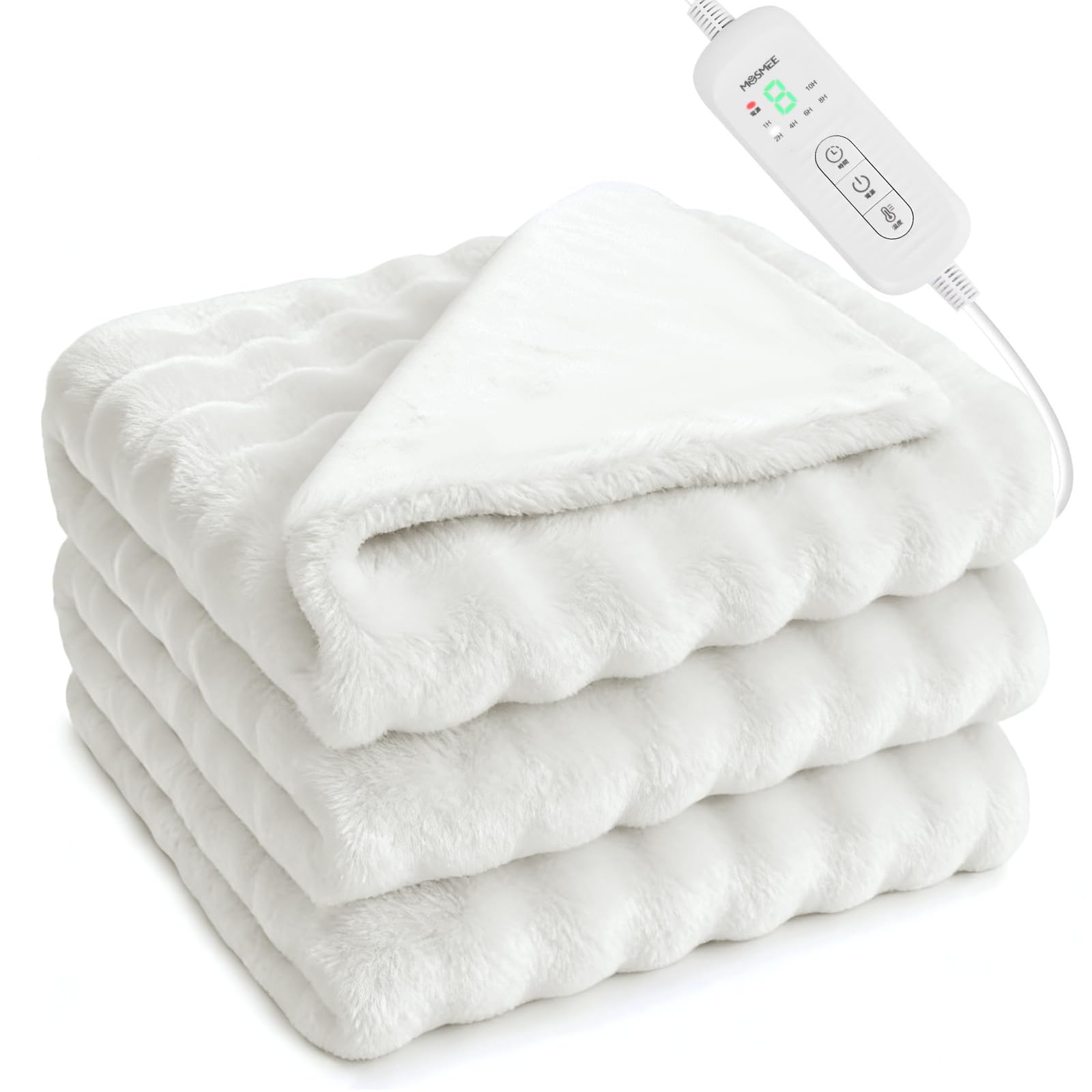 Amazon.co.jp : MOSMEE 電気毛布 【2025AI 自動温度調整+表面兎毛調+