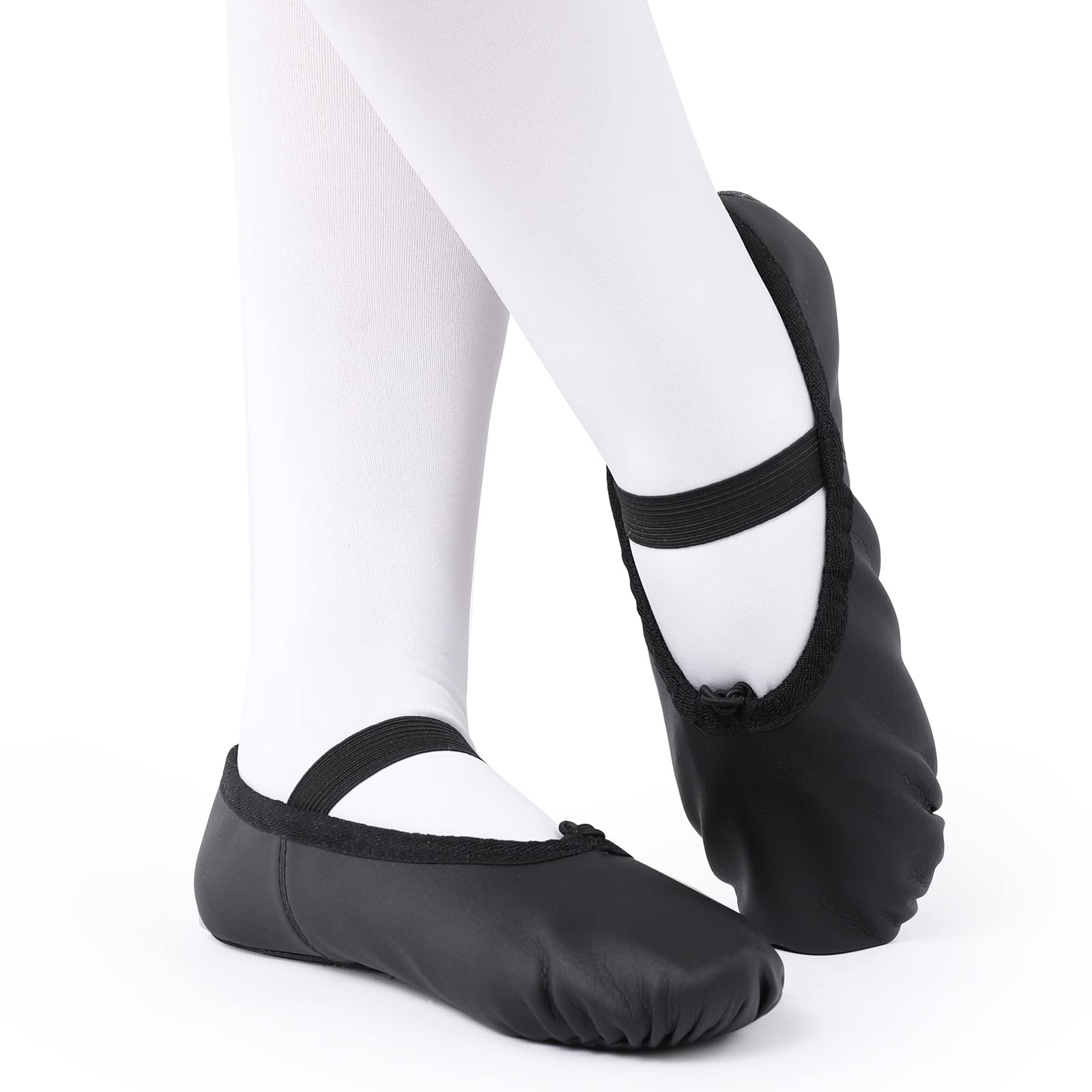 Scarpette Danza Classica Bambina Donna PU Pelle Scarpe Danza Ballo Suola Intera Scarpe da Ballerina
