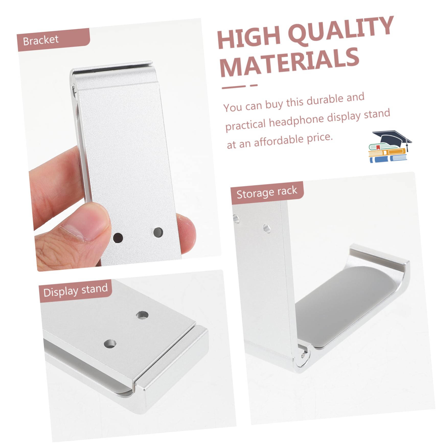 VILLCASE Soporte de Auriculares de Aleación de Aluminio Estante para Auriculares Gaming Soporte Resistente hasta Diseño Compacto y Práctico para Escritorio