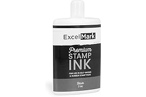 Premium Black Ink Stamp Refill - Enhanced Clarity for Lasting Impressions