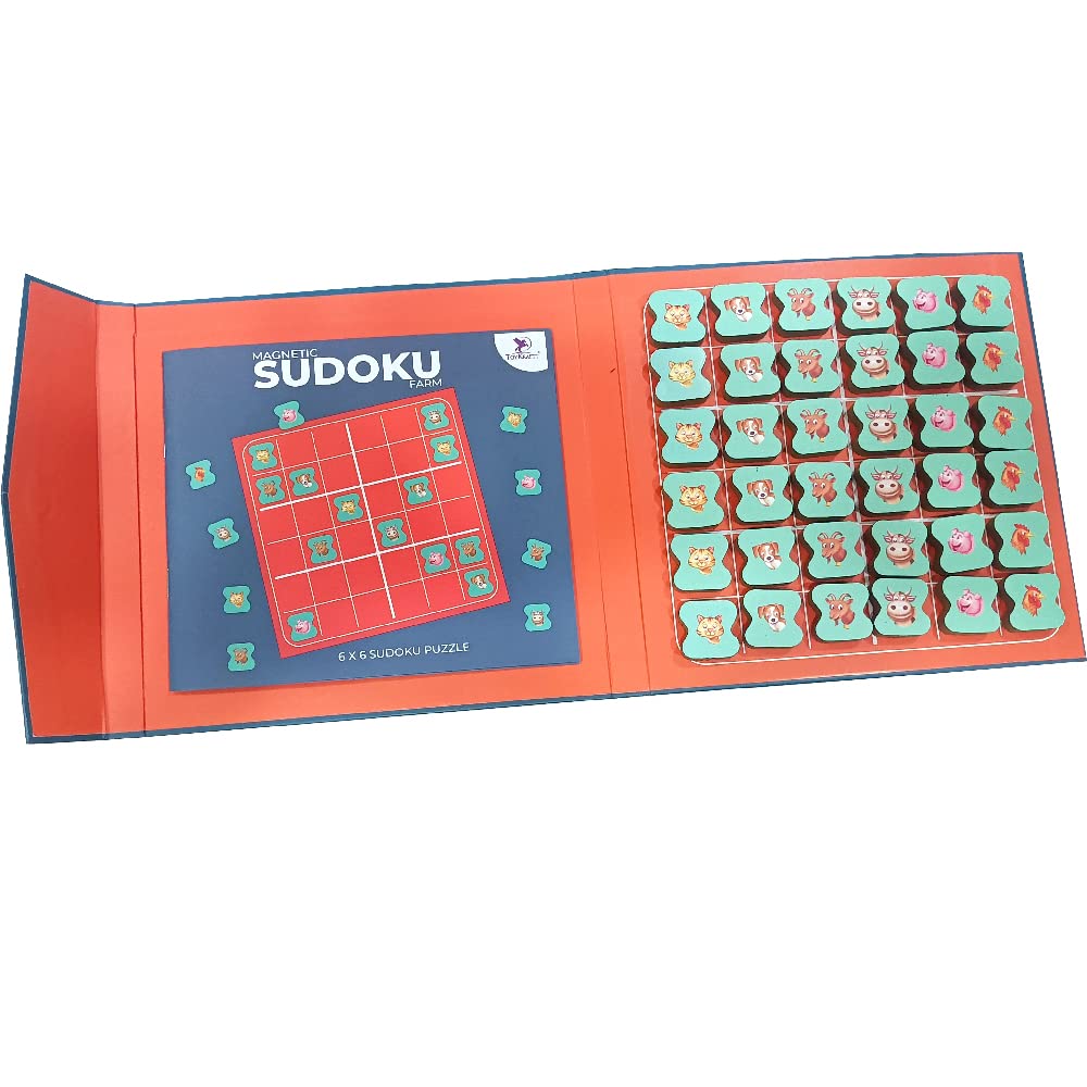PELIKAS TOYZ Sudoku Puzzles Mind Games for Kids, Travel Toys for Kids 7 to 12 Years Old, Gift for Boys Girls, Magnalogix Sudoku Farm - Image 2 thumbnail
