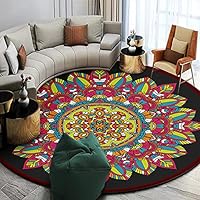 Amazon｜ペルシャ風 ラグ マット カーペット ラウンドラグ 円形