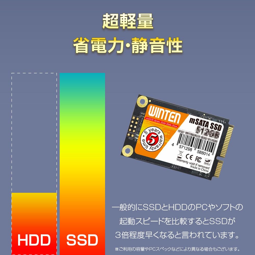 ☆新品未開封品☆WINTEN mSATA SSD 512GB Amazon.co.jp: WINTEN SSD 512GB mSATA 最大読取530MB/s 最大書込