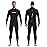 Lemorecn Wetsuit Men 3/2mm Back Zip Full Wetsuits Black Blue(3031blackXXL)