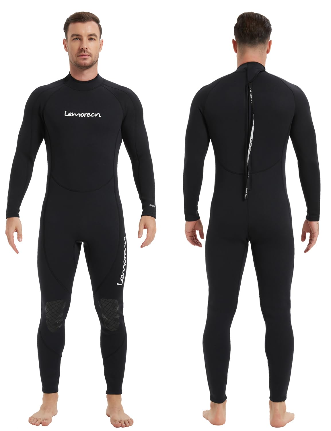 Lemorecn Men's Wetsuit 3/2mm and 5/4mm,Full Wetsuits for Men and Women,Wetsuits for Diving Snorkeling Surfing Swimming