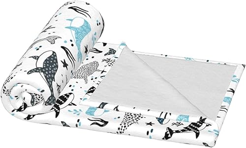 Miniatura 7 de Manta de ballenas, ligera y cálida, manta de franela de forro polar, acogedora y suave, manta de aire acondicionado, regalos para mujeres, hombres y