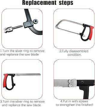 Hand Saw Saw Set Universal Multifunctional Metal Saw Blades for HSS Steel with Interchangeable Blades Mini Hand Saw Tool for Woodworking