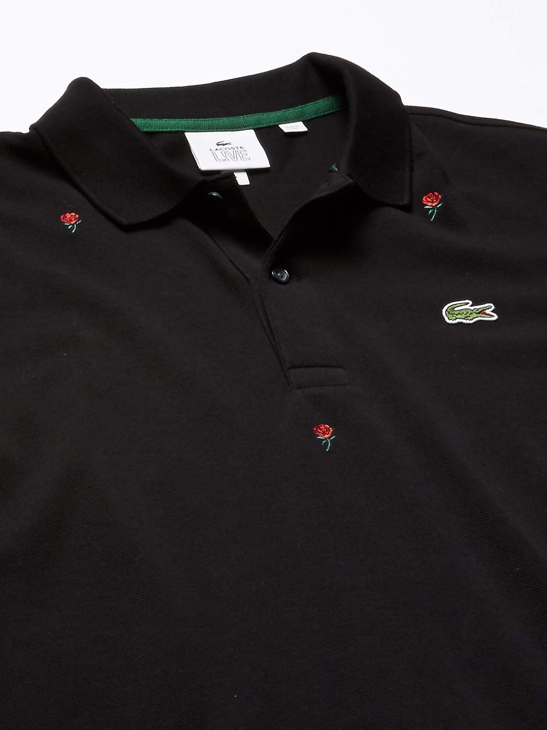 Lacoste Men S Short Sleeve Lve Roses Printed Polo Black Multi M At Amazon Men S Clothing Store