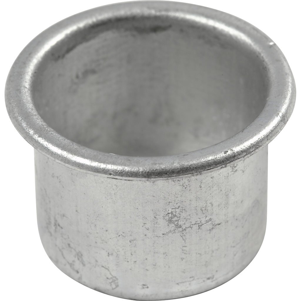 Creativ 58018 Candle Holder, D: 25 mm, Taper, 12pcs, hole size 22 mm, silver, one size