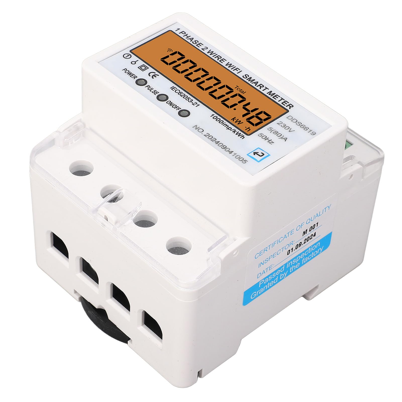 SUNGOOYUE Licznik Energii WiFi Inteligentny Jednofazowy Miernik Mocy do Zdalnego Sterowania z Wyświetlaczem LCD do Monitorowania Energii w Domu