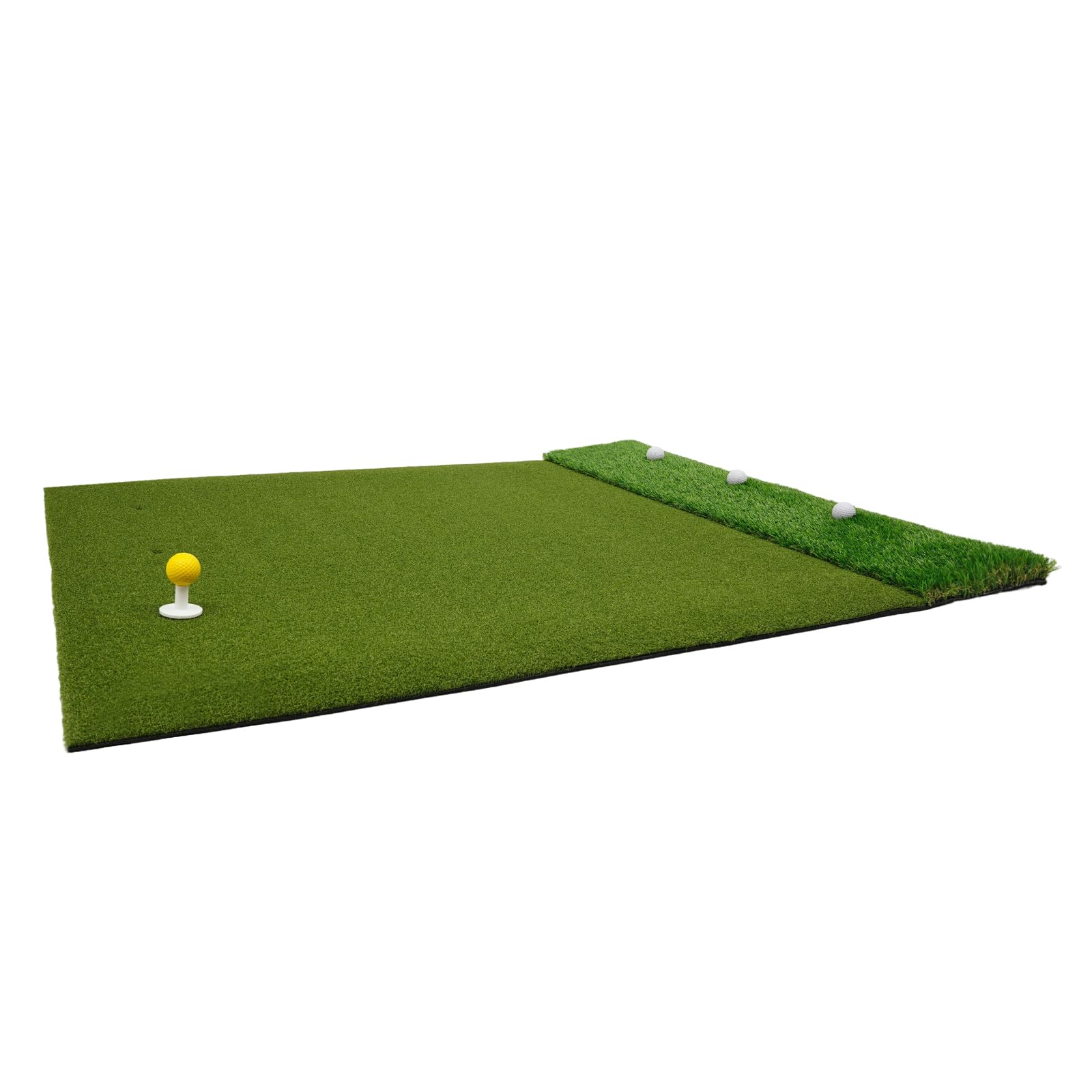 Alfombra de golf Eva, esterilla de práctica de golf con 6 agujeros para té, 3 tees, 9 pelotas, esterilla de putting para casa, balcón, exterior, ejercicio, 150 x 120 cm