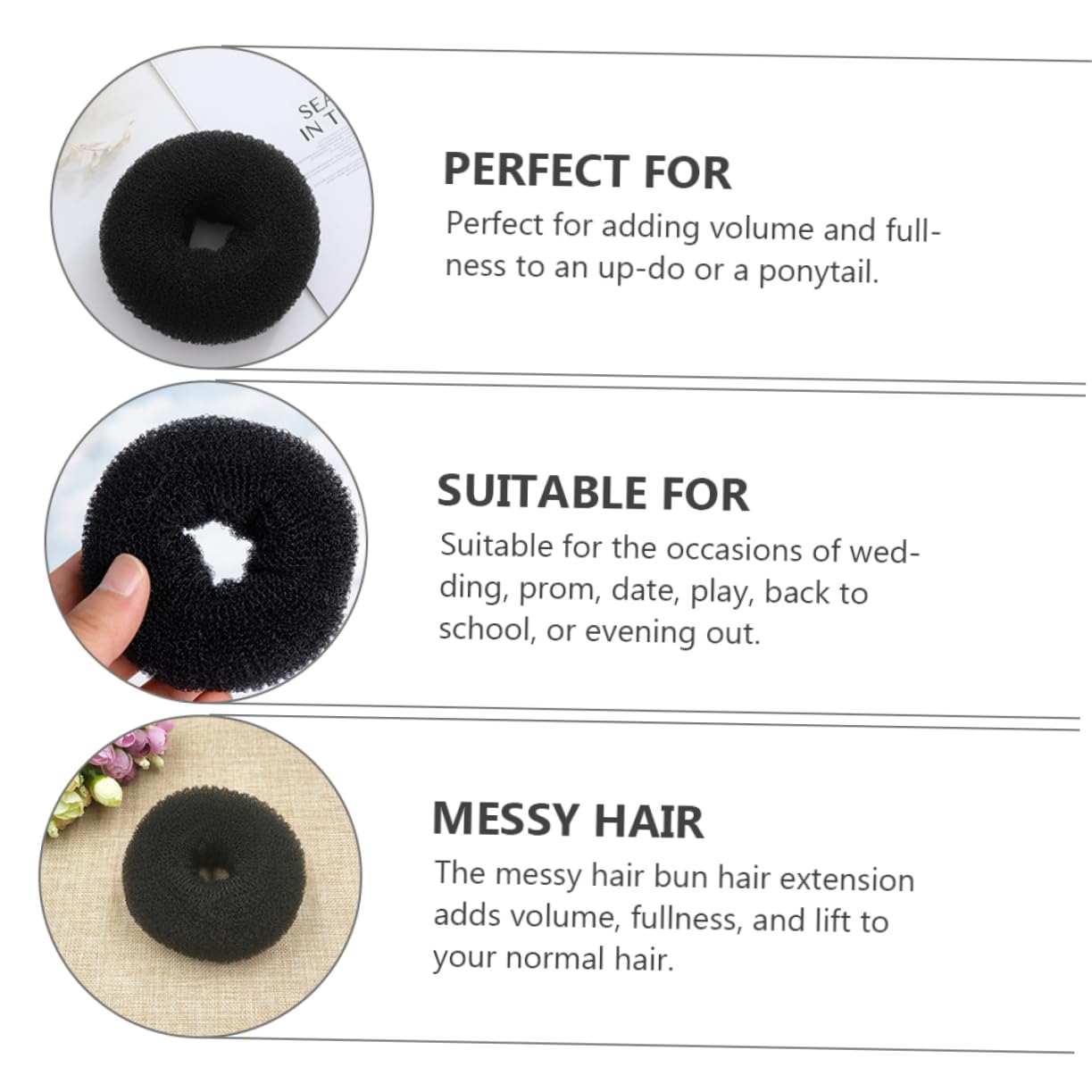 Beavorty 2 Set Di Strumenti Per Chignon Per Ragazzi E Ragazze Porta Chignon A Ciambella Strumento Per Lo Styling Dei Elegante E Facile Da Usare 15 Pezzi*2