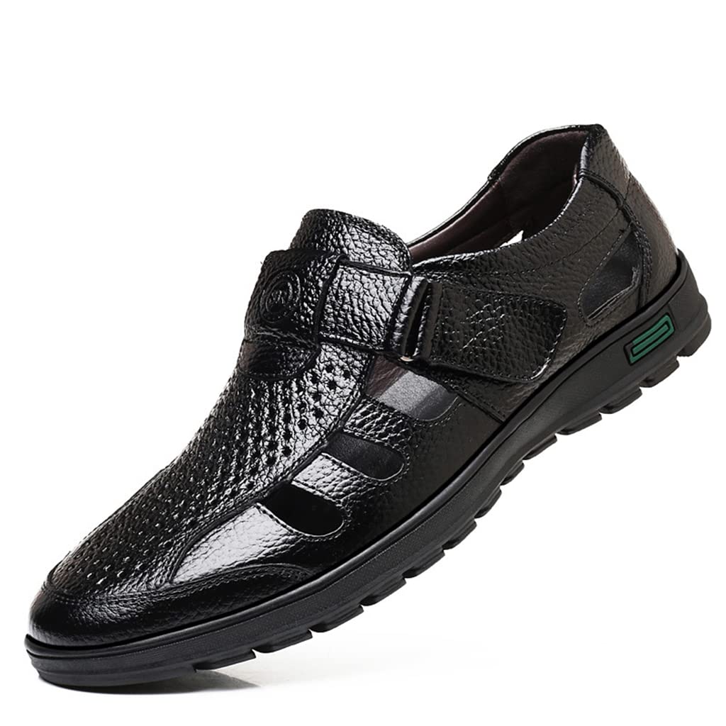 UIKGITP Men's Working Business Casual Sandals Man Summer Breathable Synthetic Leather Walking Office Oxfords Male Cocktail Party Fashion Dress Formal
