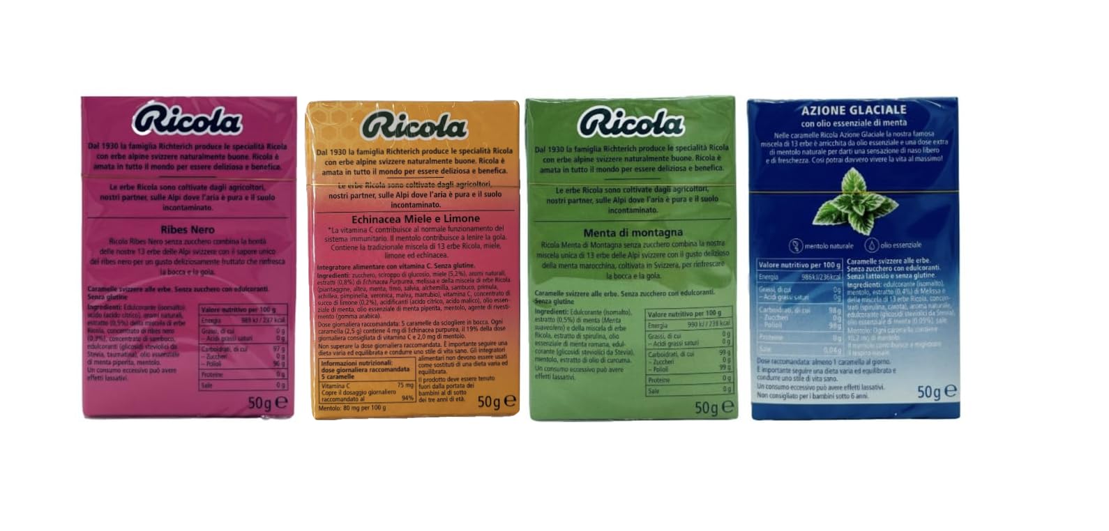 Kit de novedad – caramelos de hierbas sin azúcar en muchos sabores surtidos (20 estuches)