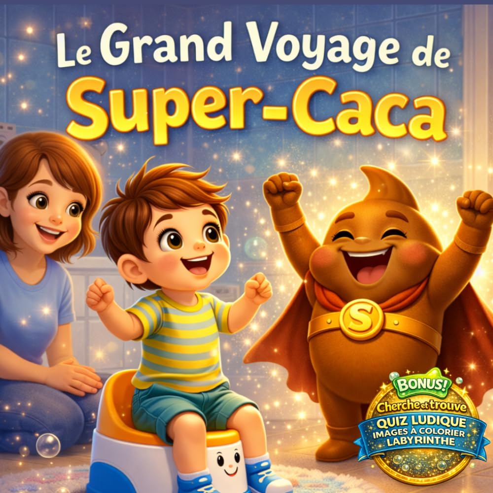 Le Grand Voyage de Super-Caca: Une histoire drôle et rassurante pour accompagner l’apprentissage du pot et aider votre enfant à devenir propre en douceur.