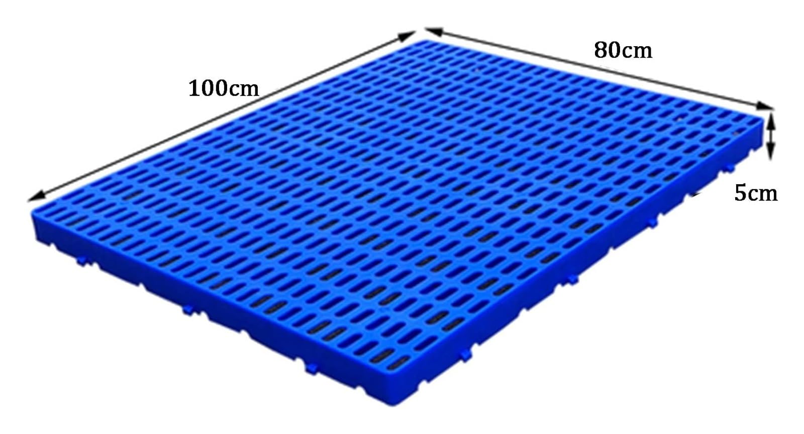 JINMLBO Plastic Pallets Storage Racks, Can Be Spliced Blue Storage Racks, Combination Plastic Grid Pad for Warehouses, Storage Rooms, Garage(100x80x5cm)