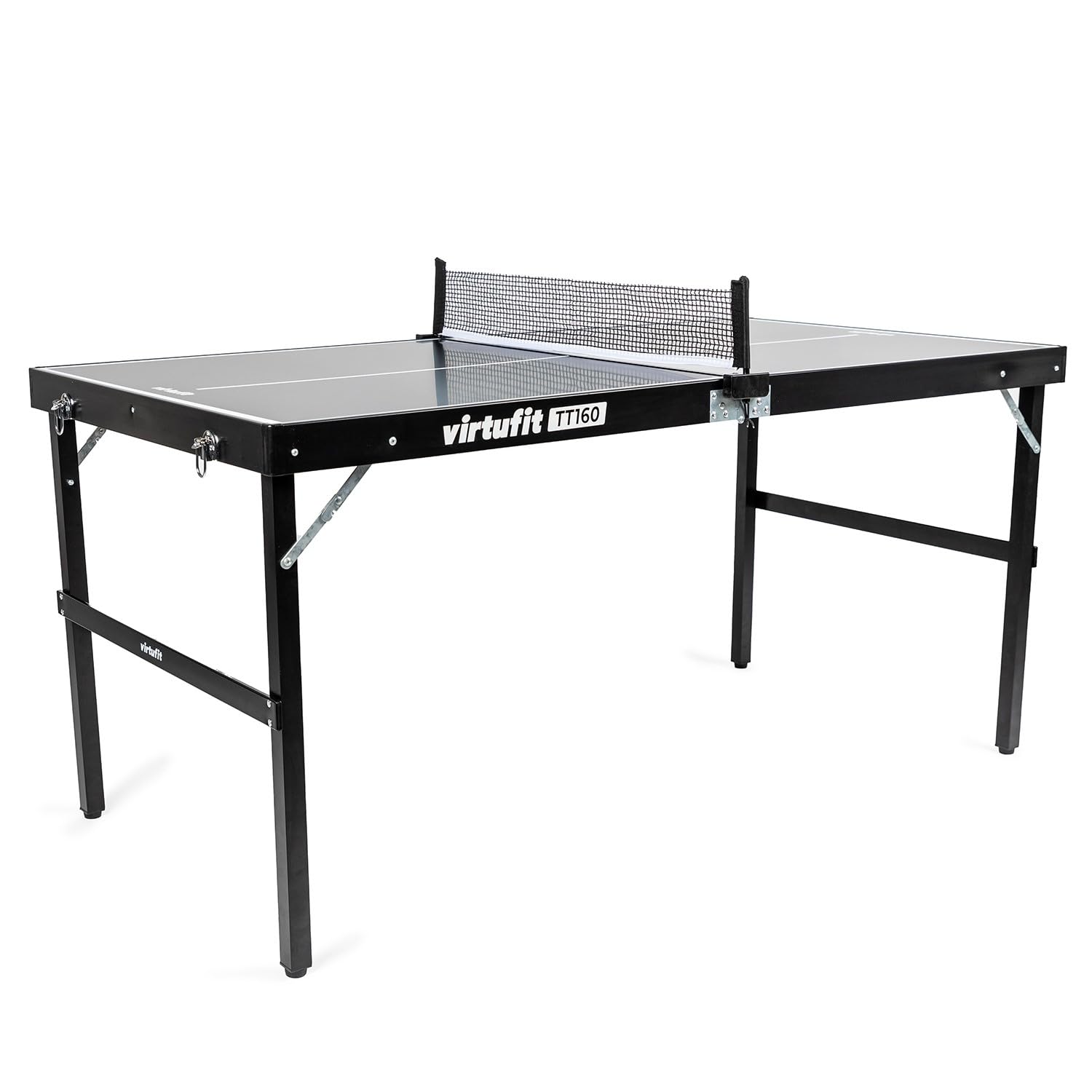 VirtuFit Mini Table de Ping-Pong TT160 - Avec 2 raquettes et 3 balles - Table de ping-pong - Filet inclus