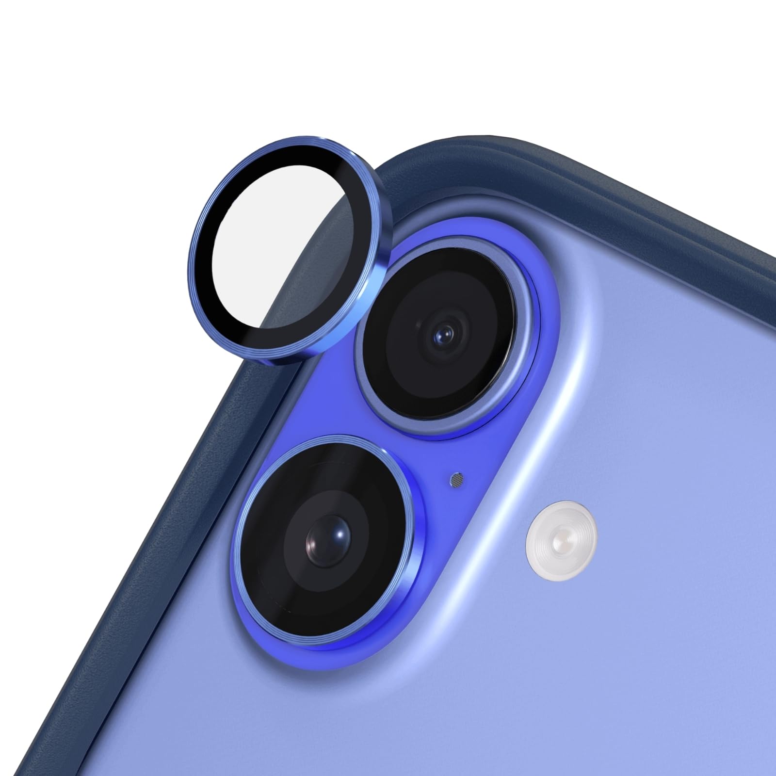 RHINOSHIELD 9H Tempered Glass Camera Lens Protectors Compatible with iPhone 16/16 Plus, Blue, iPhone 16 / 16 Plus