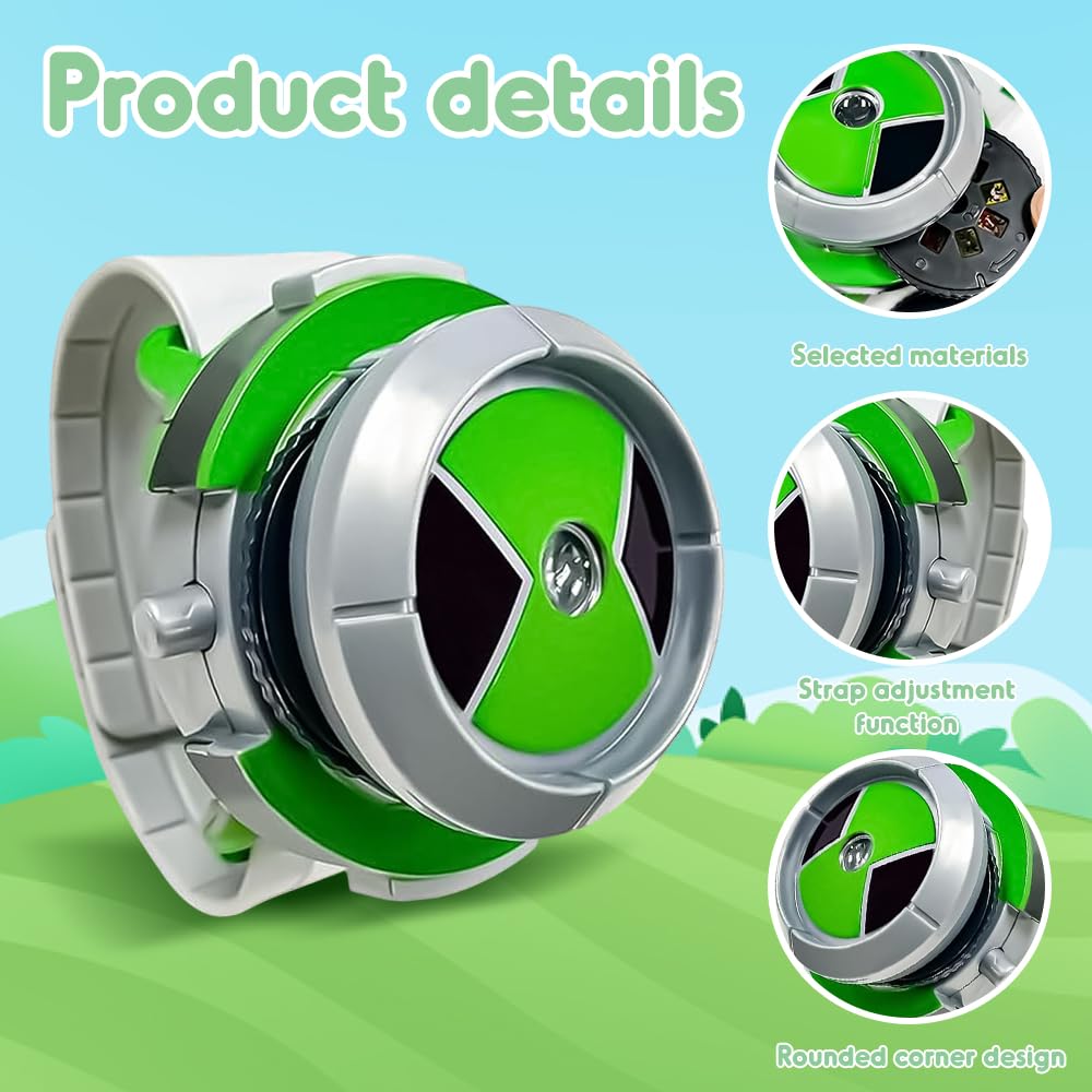 Reloj Proyector para Niños, Reloj Proyector de Pulsera con 8 Imágenes, Fanáticos del Anime, para Regalos de Cumpleaños, Juegos de rol Infantiles