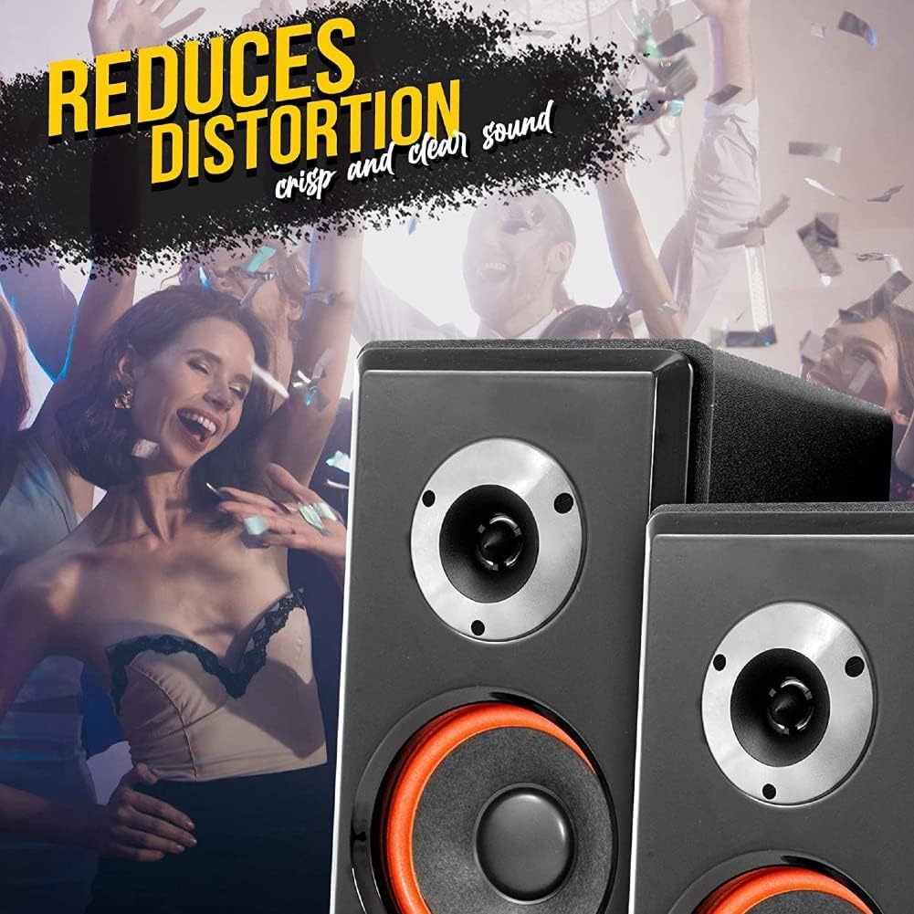 2 Super Tweeter MASTER AUDIO BST03/8 avec 120 Watts rms et 240 Watts Max avec 9,60 cm de diamètre 99 DB 8 ohms avec Profondeur Seulement 3,60 cm, par Paire