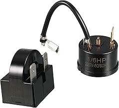 uxcell Refrigerator Start Relay 33 Ohm 3 Pin + Compressor Thermal Overload Protectors