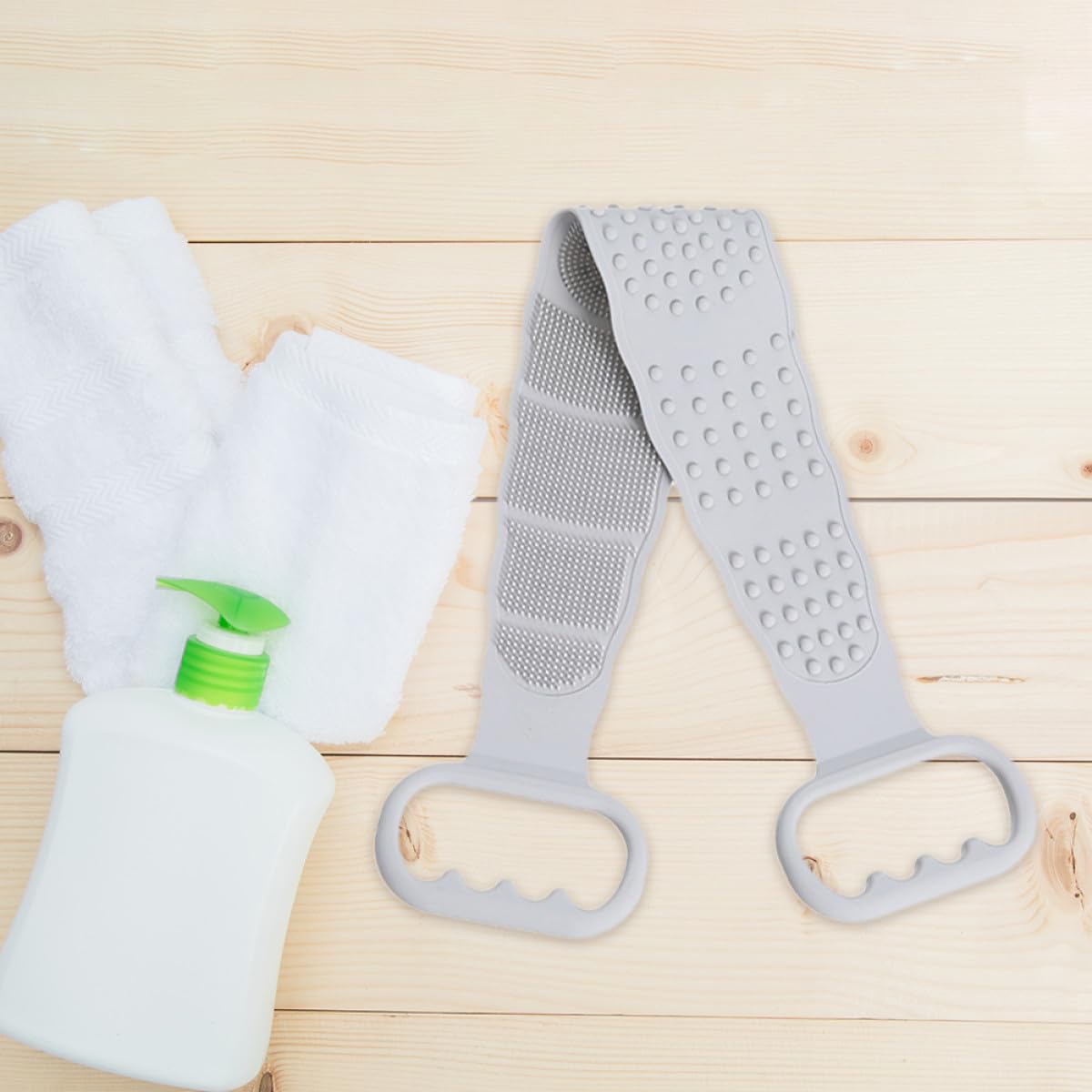 PACKOVE 3pezzi Spazzola Da Bagno in Silicone Spazzola Da Doccia Per Schiena Scrubber Da Bagno Con Manico Per Esfoliazione Corpo