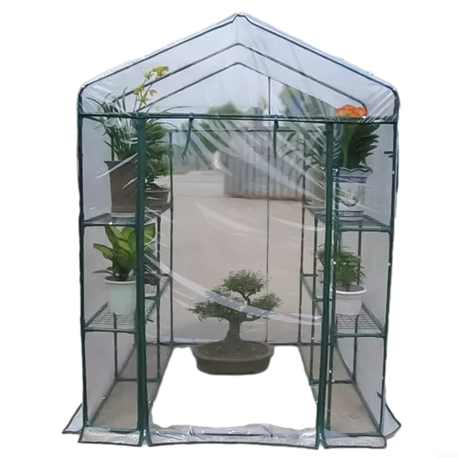 Copertura trasparente in PVC per serra, 143 x 143 x 195 cm, per interni ed esterni, balcone, giardino (PVC)
