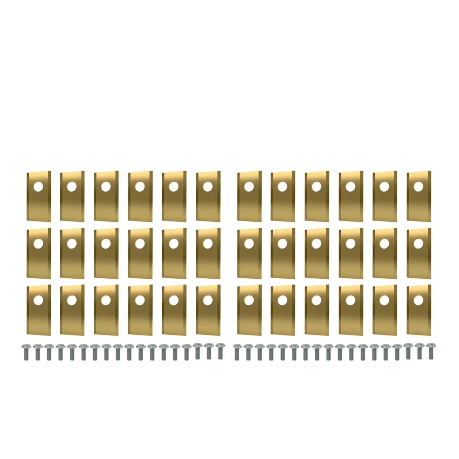 Juego de cuchillas de corte for cortacésped de 18 piezas, cuchillas de repuesto for cortacésped robótico, repuesto Compatible con cortacésped Worx Landroid(36Pcs Gold)