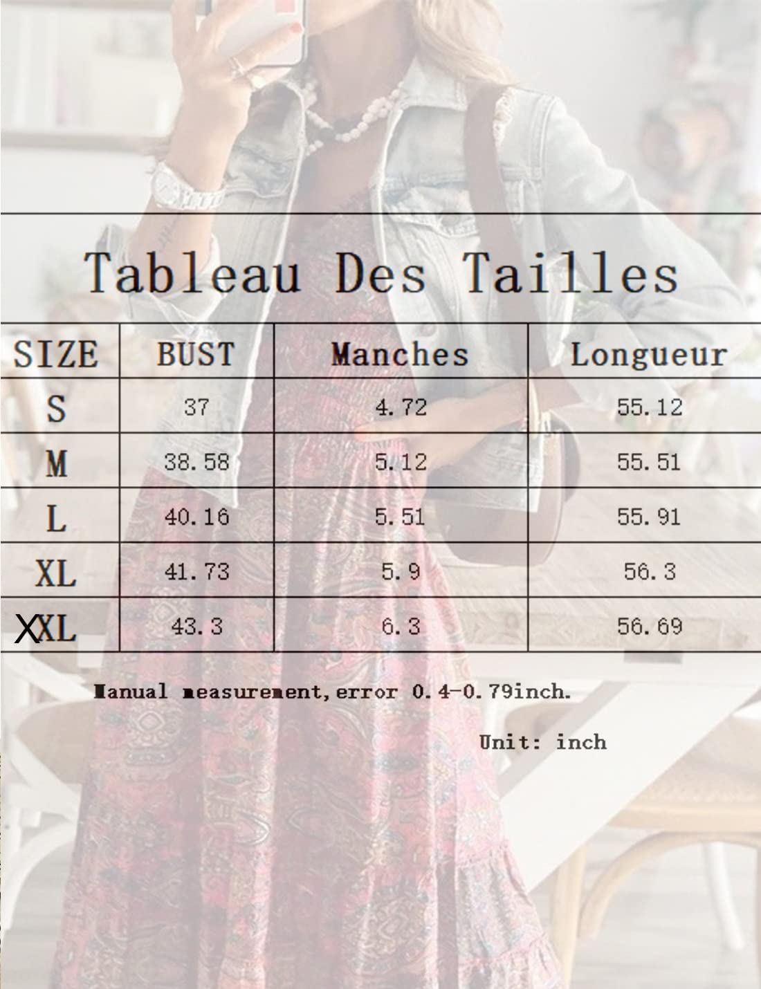 ABYOVRT Robe Maxi D'été pour Femme Bohème Robe de Vacances Col V à Fleur Manches Courtes Robe de Soiree Party Plage