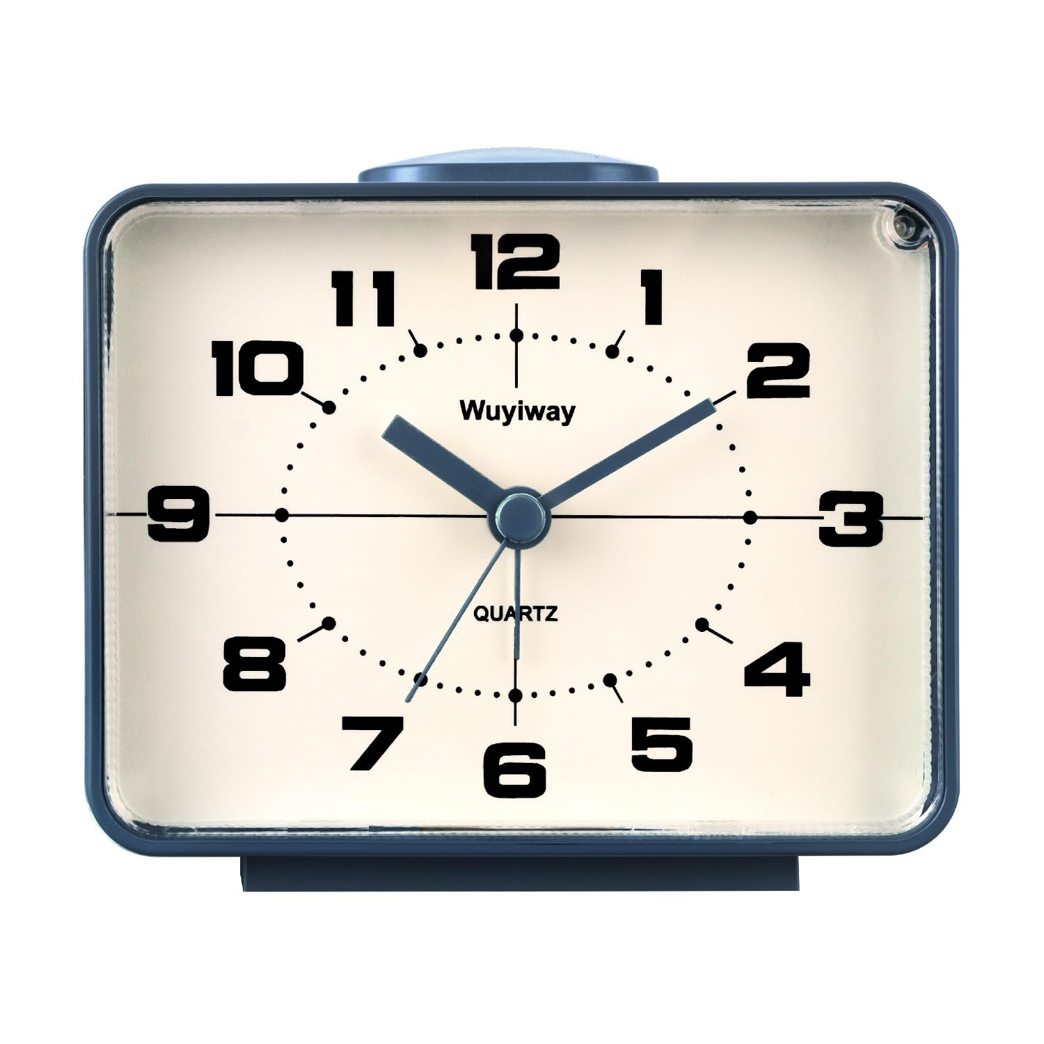 Wuyiway Retro Analog Alarm Clock, Battery Operated,4" Vintage Decor for Bedroom, Nightstand, Bedside, Desk, Table,Silent,Lighted on Demand and Snooze,