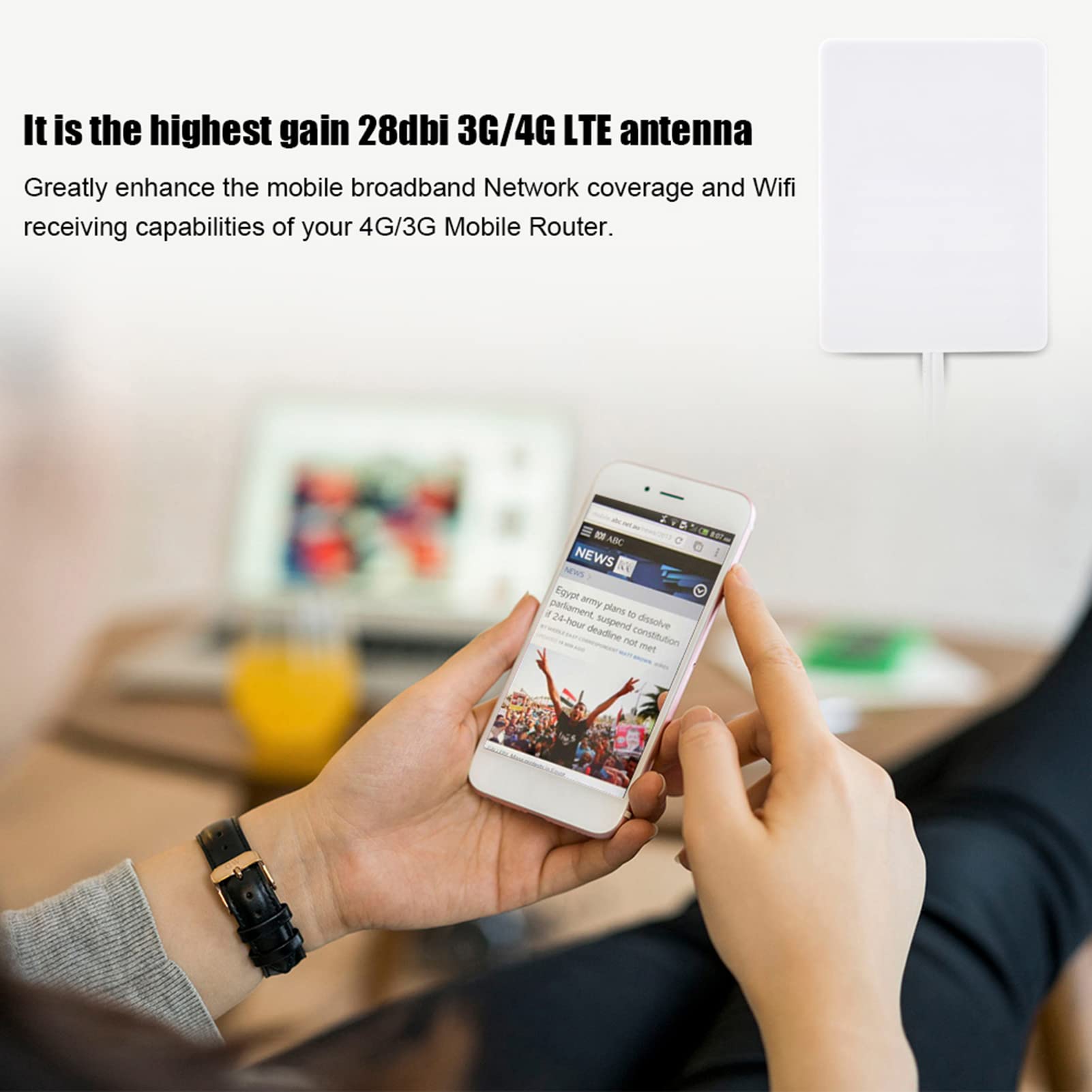 28dbi High Gain 4G LTE Amplifier Antenna for Mobile Router for Huawei E398/E3276/E392 (SMA Interface)